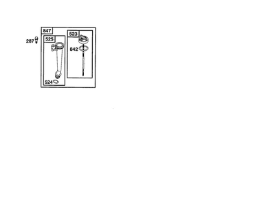 Dipstick Diagram and Parts List for 120600-120699 0100-0110-0111 Briggs and Stratton Engine